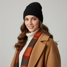 Unisex Heavy Knit Beanie Hat with Wide Cuff, Warm Winter Knitted Cap