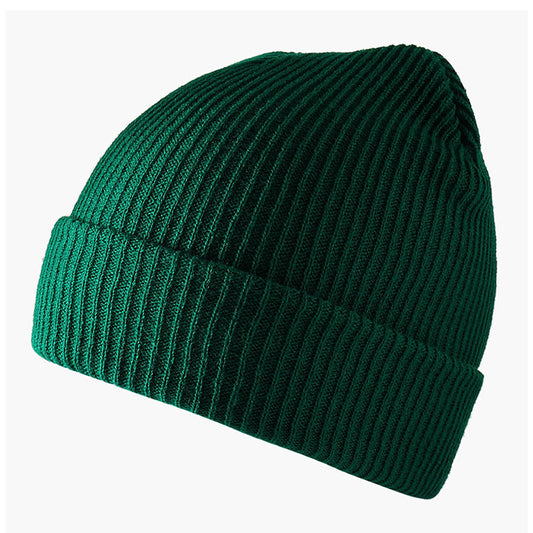 100% Pure Cashmere Ribbed Cuffed Beanie for Men, Ultra-Soft Winter Knit Hat