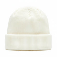 Unisex Turn-Up Fisherman Beanie Hat, Retro Short Knit Winter Cap