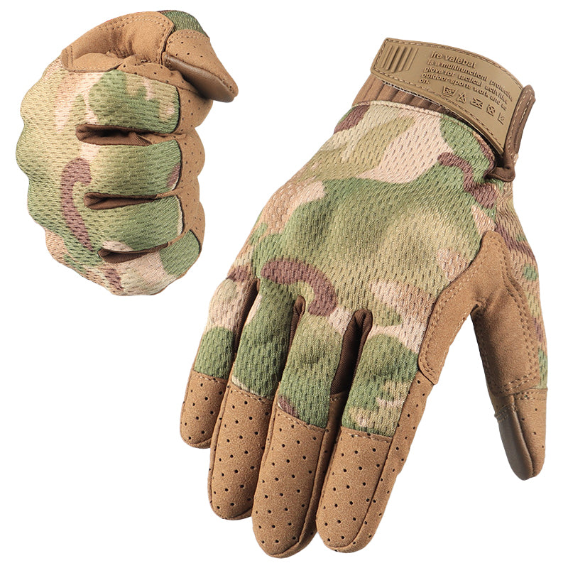 Flexible Breathable Tactical Gloves for Men, Full-Finger Touchscreen Combat Gloves for Motorcycle, Cycling, and Hunting
