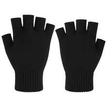 2 Pairs Fingerless Compression Gloves, Anti-Arthritis Winter Knit Gloves for Pain Relief and Mobility Support