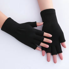 2 Pairs Fingerless Compression Gloves, Anti-Arthritis Winter Knit Gloves for Pain Relief and Mobility Support