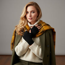 2 Pairs Fingerless Compression Gloves, Anti-Arthritis Winter Knit Gloves for Pain Relief and Mobility Support