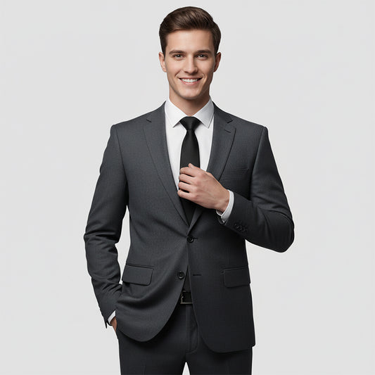 Men’s Classic 7cm Necktie, Solid Color Formal Tie for Office, Wedding, and Business Events